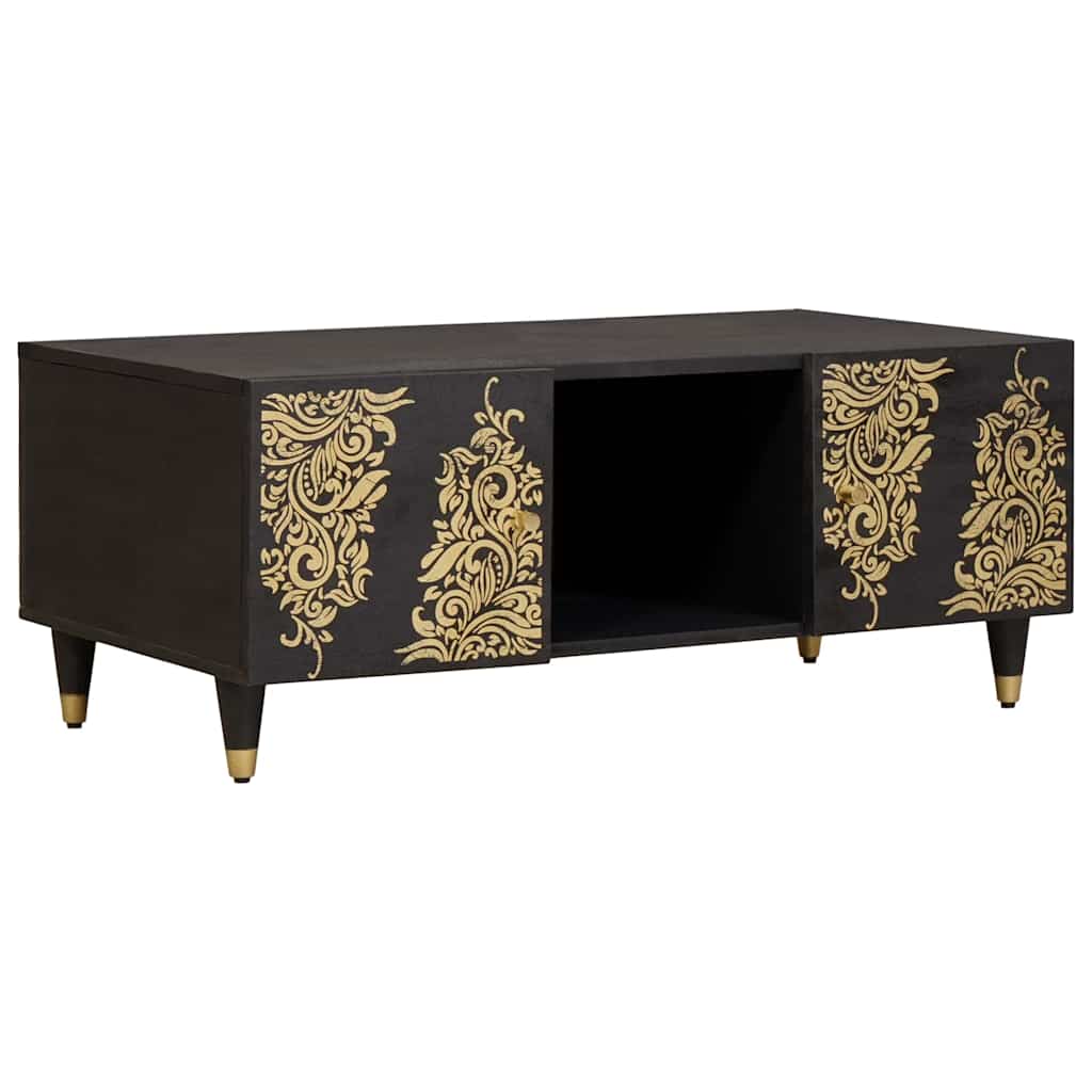 vidaXL Coffee Table Black 100 x 54 x 40 cm Solid Mango Wood