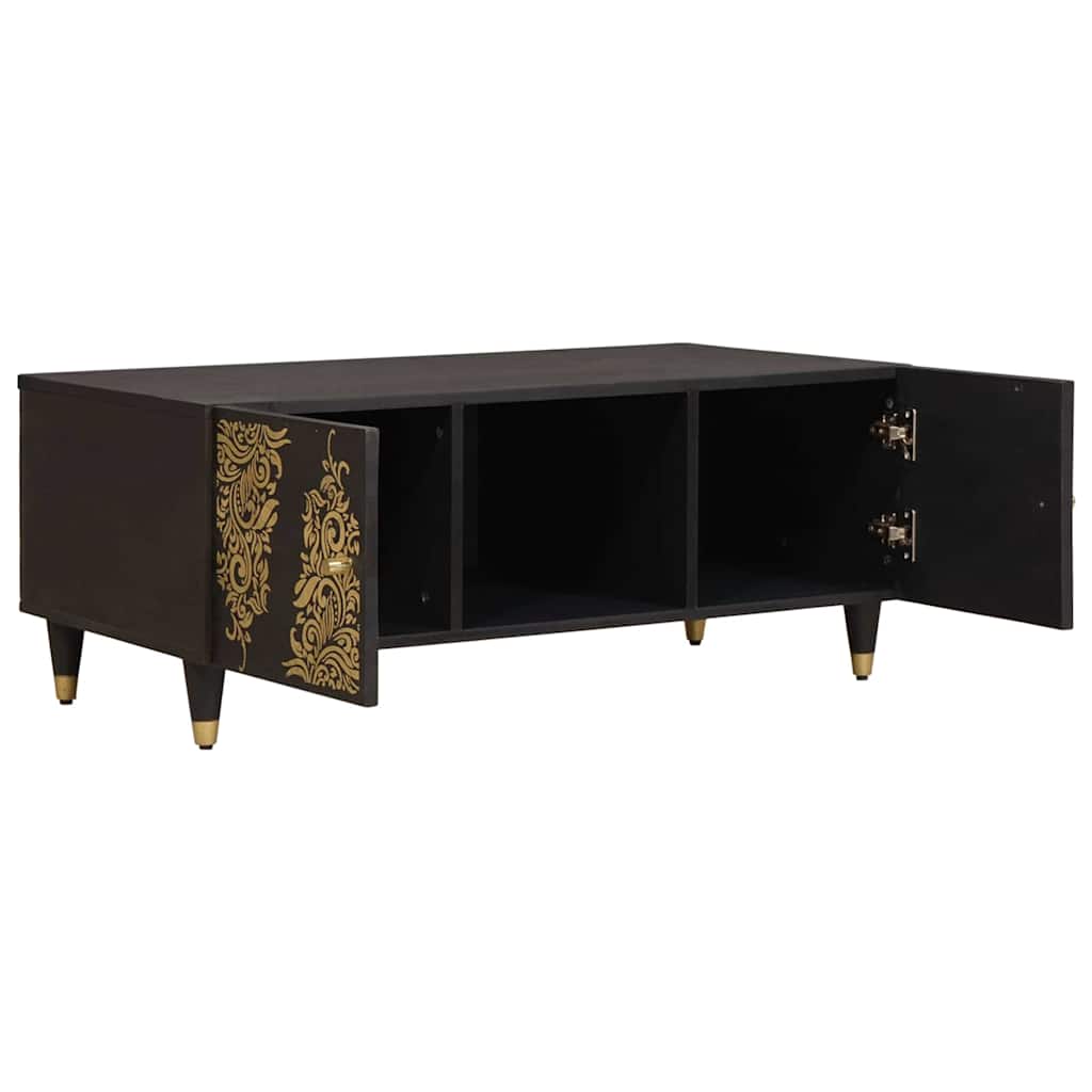 vidaXL Coffee Table Black 100 x 54 x 40 cm Solid Mango Wood