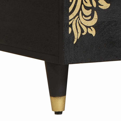 vidaXL Coffee Table with Drawer Black 80 x 54 x 40 cm Solid Mango Wood