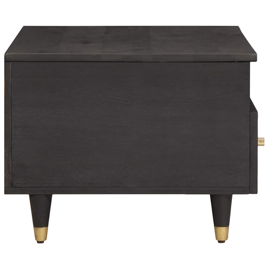 vidaXL Coffee Table with Drawer Black 80 x 54 x 40 cm Solid Mango Wood