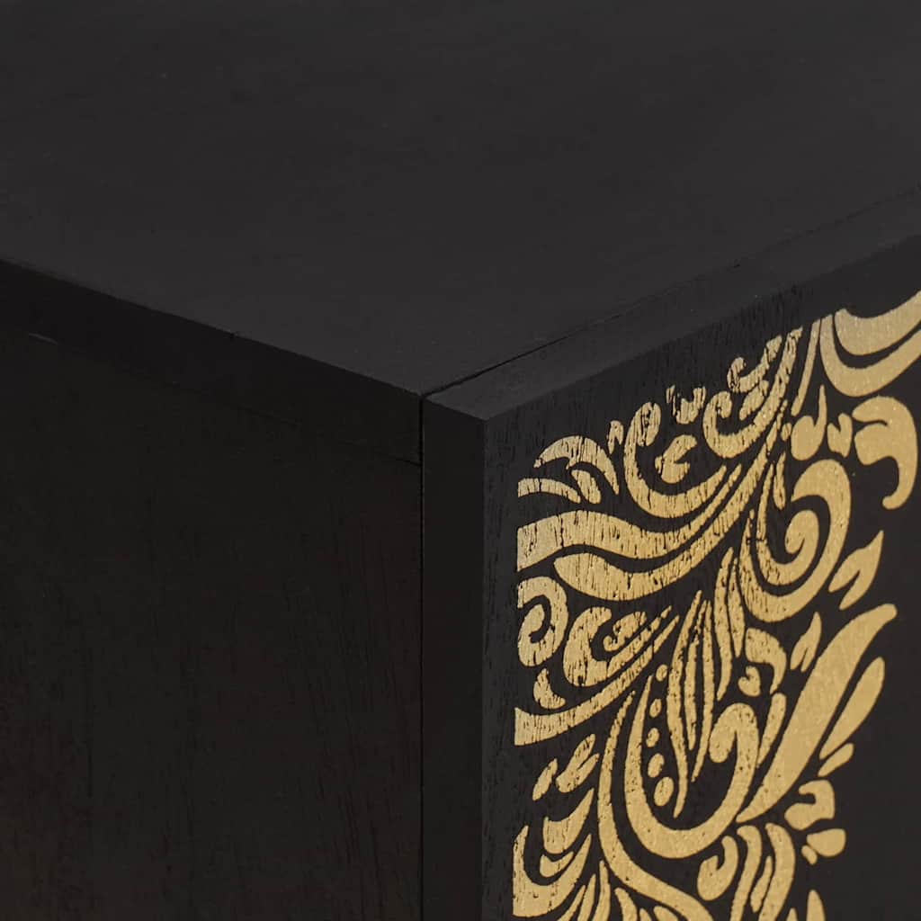 vidaXL TV Cabinet with Drawer Black 105 x 33 x 46 cm Solid Mango Wood