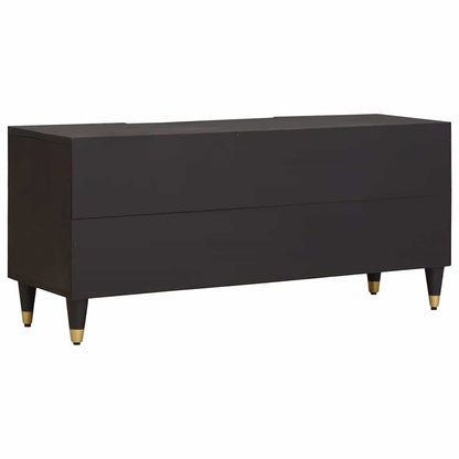 vidaXL TV Cabinet with Drawer Black 105 x 33 x 46 cm Solid Mango Wood