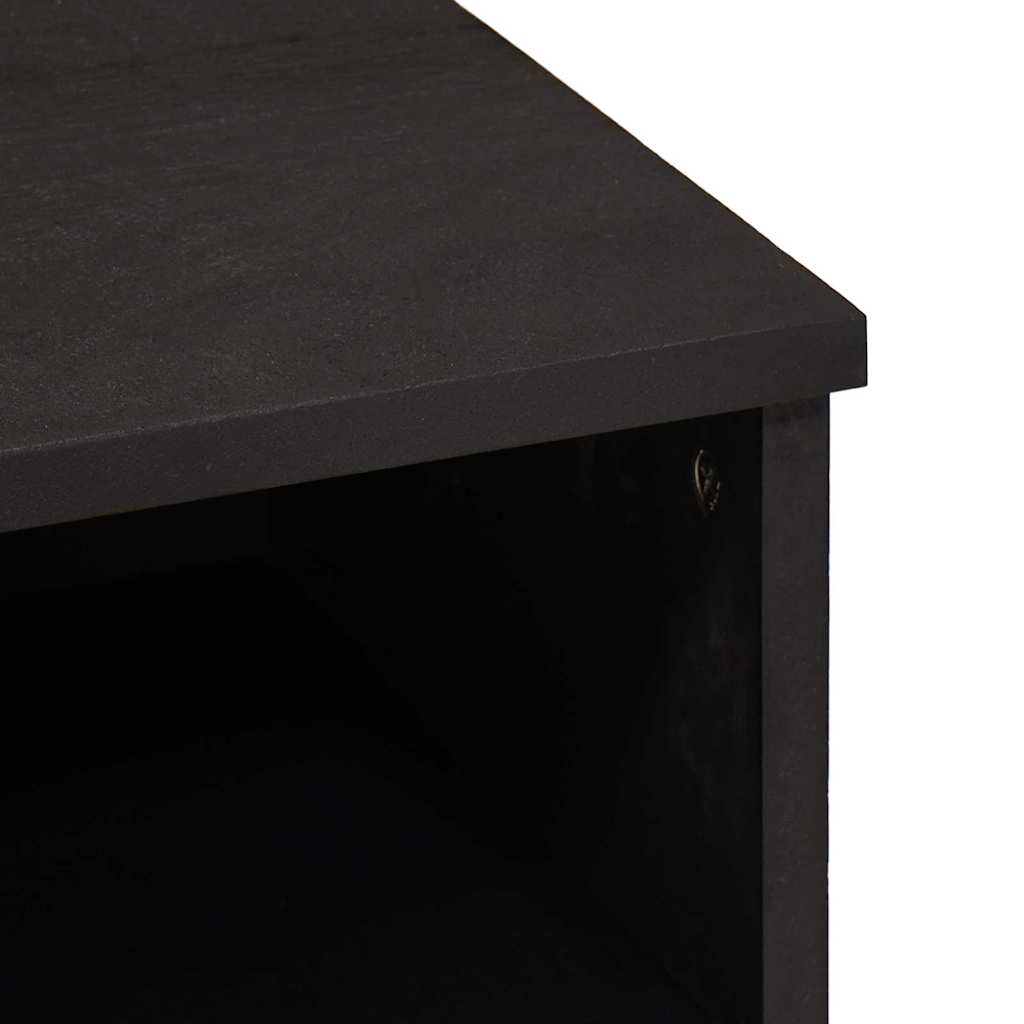 vidaXL TV Cabinet with Drawer Black 100 x 33 x 46 cm Solid Mango Wood