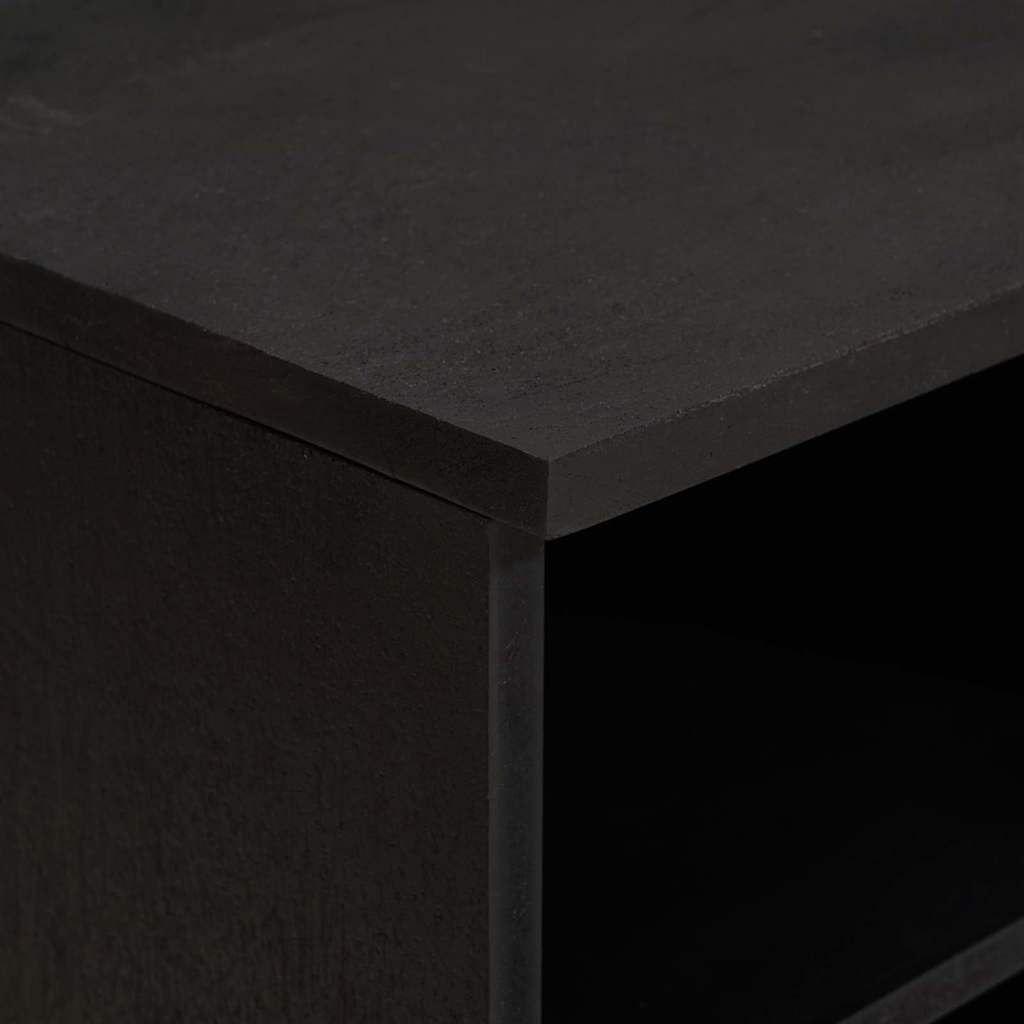 vidaXL TV Cabinet with Drawer Black 80 x 33 x 46 cm Solid Mango Wood