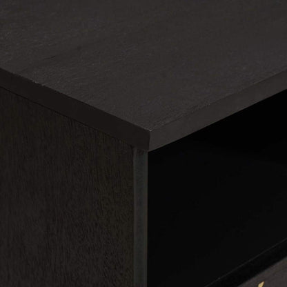 vidaXL TV Cabinet with Drawer Black 100 x 33 x 46 cm Solid Mango Wood
