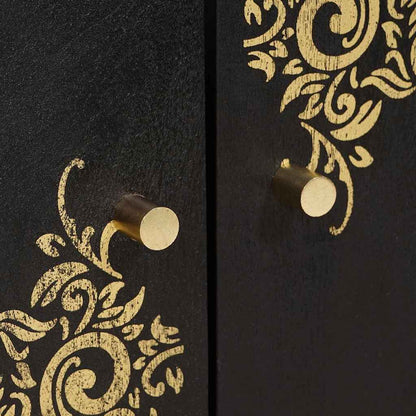 vidaXL Sink cabinet with Door Black 62 x 33 x 58 cm Solid Mango Wood