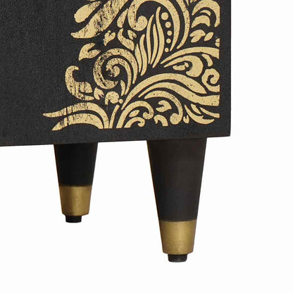 vidaXL Sink cabinet with Door Black 62 x 33 x 58 cm Solid Mango Wood