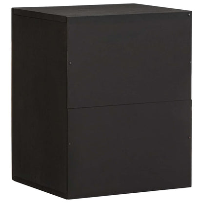 vidaXL Wall Cabinet with Door Black 38 x 33 x 48 cm Solid Mango Wood