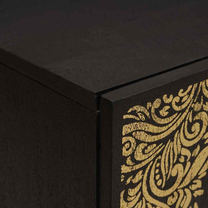 vidaXL Bathroom Cabinet Black 38 x 33 x 58 cm Solid Mango Wood