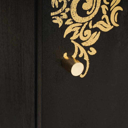 vidaXL Bathroom Cabinet Black 38 x 33 x 58 cm Solid Mango Wood