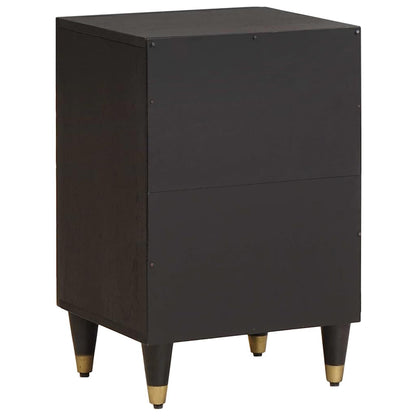 vidaXL Bathroom Cabinet Black 38 x 33 x 58 cm Solid Mango Wood