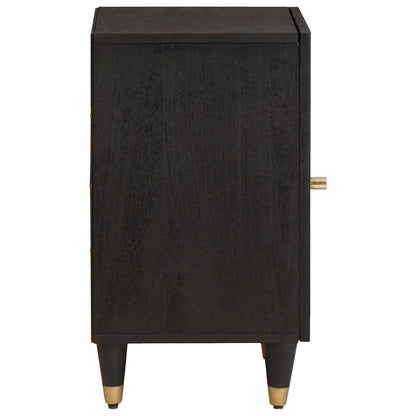 vidaXL Bathroom Cabinet Black 38 x 33 x 58 cm Solid Mango Wood