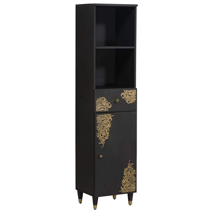 vidaXL Bathroom Cabinet Black 38 x 33 x 160 cm Solid Mango Wood