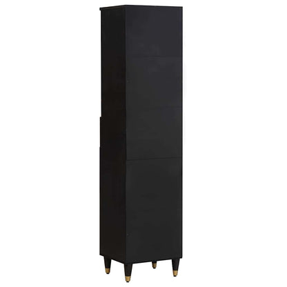 vidaXL Bathroom Cabinet Black 38 x 33 x 160 cm Solid Mango Wood