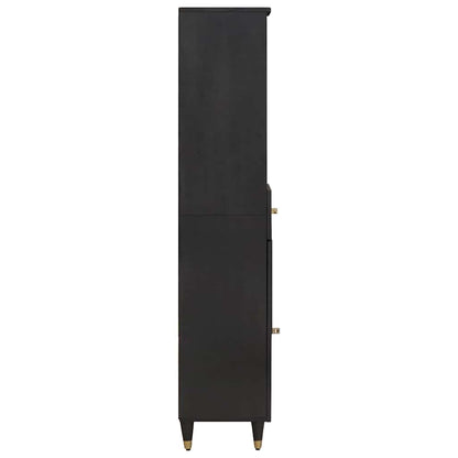 vidaXL Bathroom Cabinet Black 38 x 33 x 160 cm Solid Mango Wood