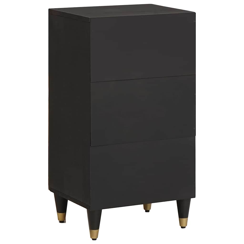 vidaXL Sideboard with Shelf Black 40 x 33 x 75 cm Solid Mango Wood