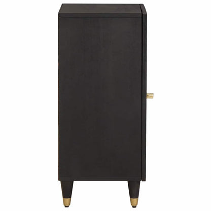 vidaXL Sideboard with Shelf Black 40 x 33 x 75 cm Solid Mango Wood