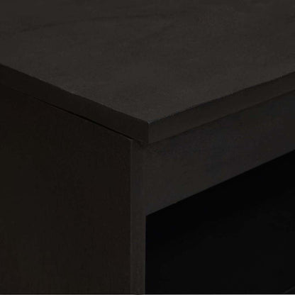 vidaXL Sideboard with Shelf Black 60 x 33 x 75 cm Solid Mango Wood