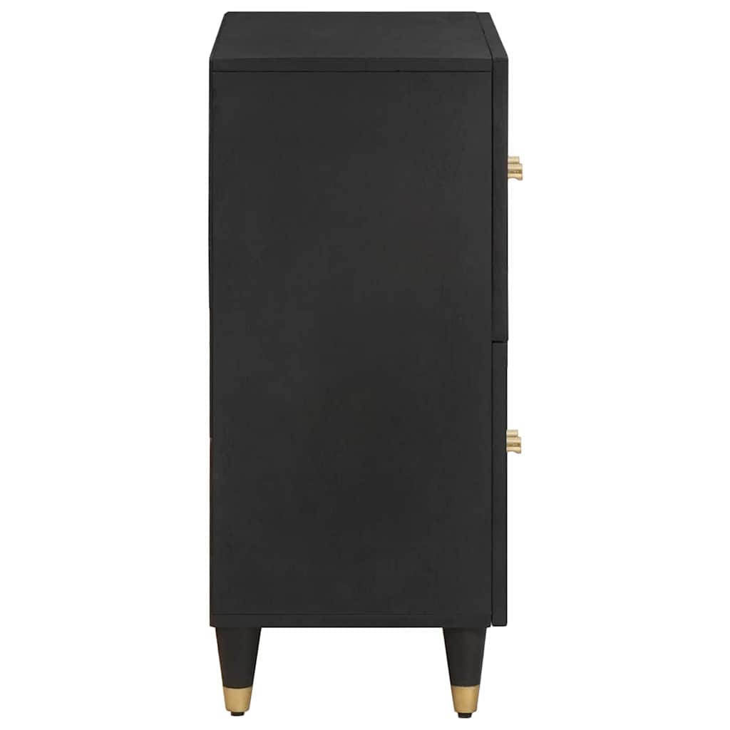 vidaXL Sideboard with Shelf Black 60 x 33 x 75 cm Solid Mango Wood