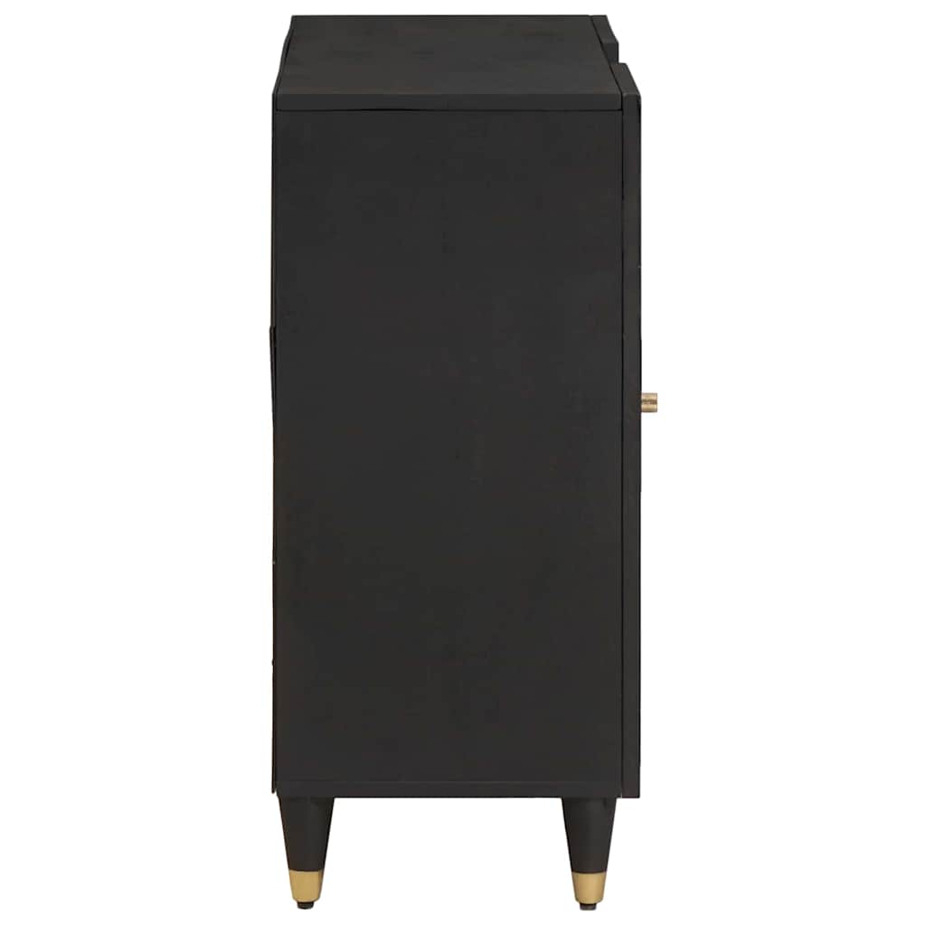 vidaXL Sideboard with Shelf Black 90 x 33 x 75 cm Solid Mango Wood
