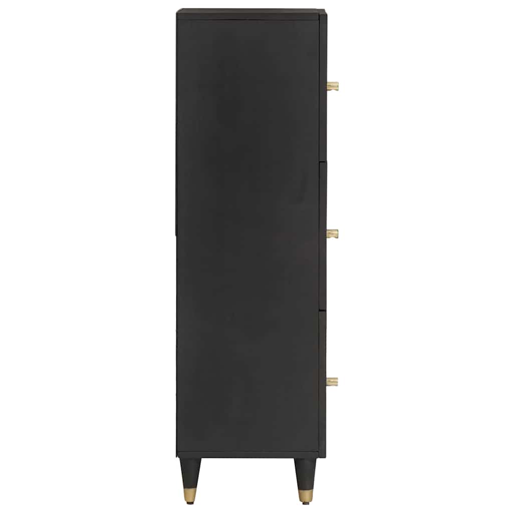 vidaXL Highboard with Shelf Black 40 x 33 x 110 cm Solid Mango Wood