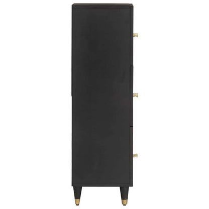 vidaXL Highboard with Shelf Black 40 x 33 x 110 cm Solid Mango Wood