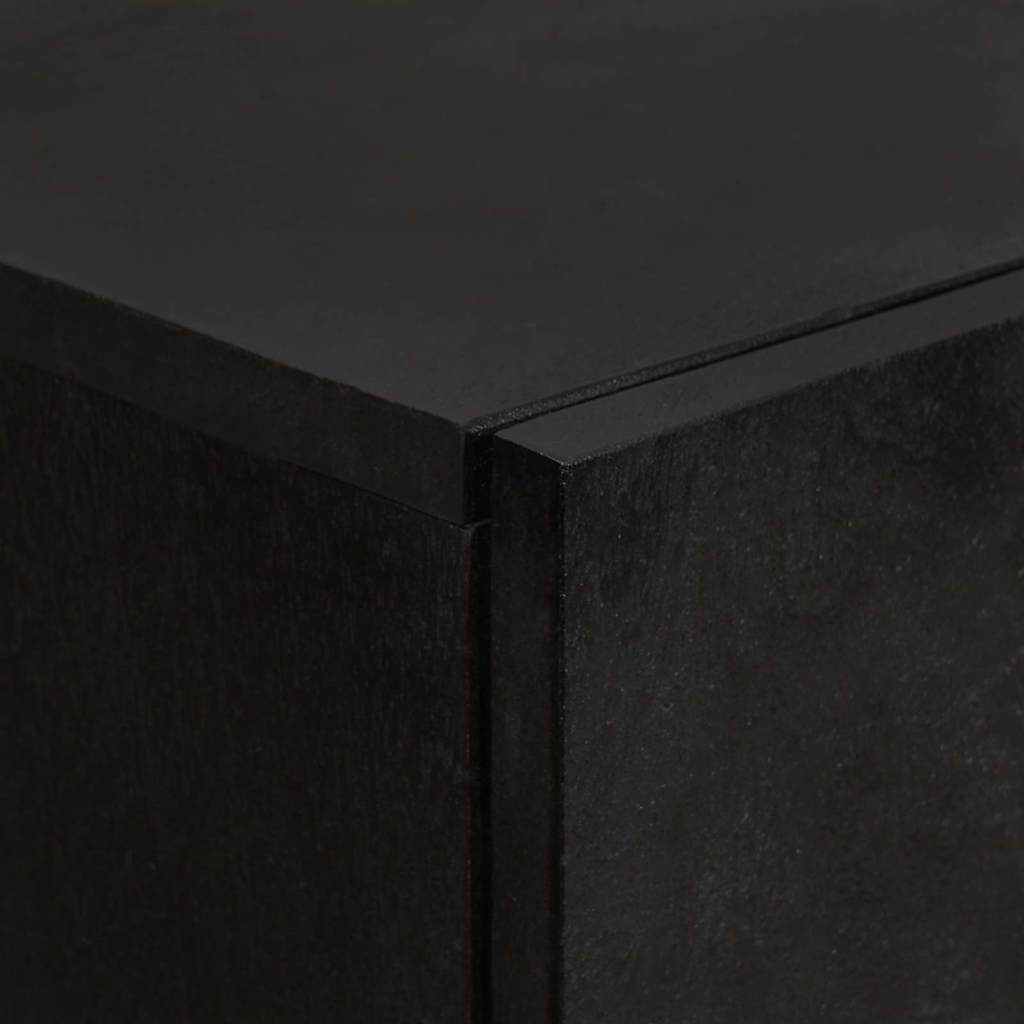 vidaXL Highboard Black 60 x 33 x 100 cm Solid Mango Wood