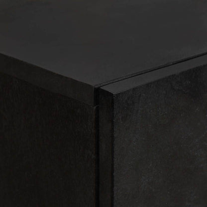 vidaXL Highboard Black 60 x 33 x 100 cm Solid Mango Wood