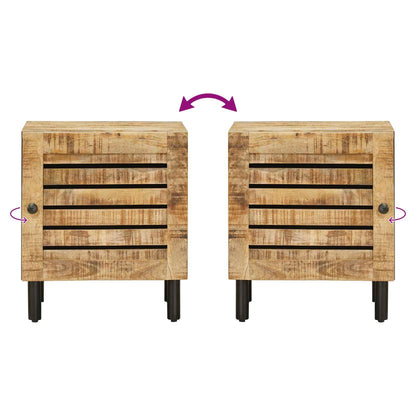 vidaXL Bedside Table Natural 40 x 33 x 46 cm Solid Mango Wood