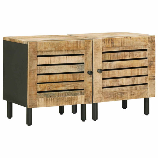vidaXL Bedside Table 2 pcs Natural 40 x 33 x 46 cm Solid Mango Wood