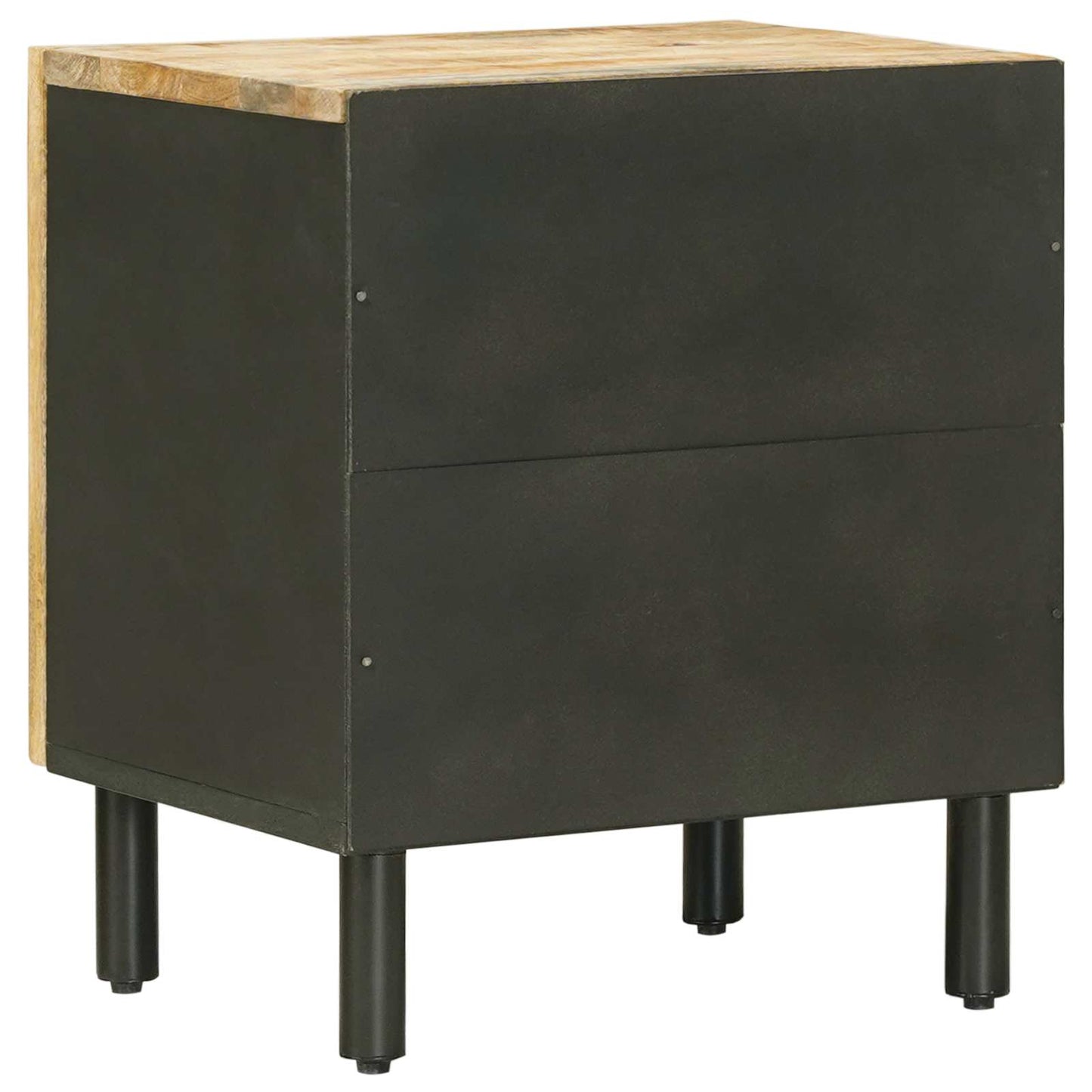 vidaXL Bedside Table 2 pcs Natural 40 x 33 x 46 cm Solid Mango Wood