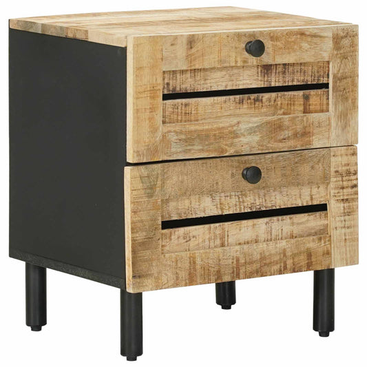 vidaXL Bedside Table Natural 40 x 33 x 46 cm Solid Mango Wood