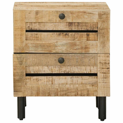 vidaXL Bedside Table Natural 40 x 33 x 46 cm Solid Mango Wood