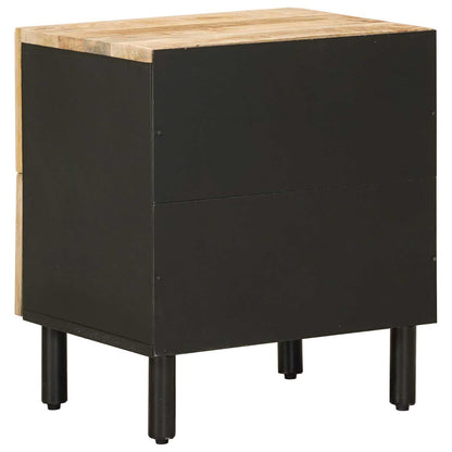 vidaXL Bedside Table 2 pcs Natural 40 x 33 x 46 cm Solid Mango Wood
