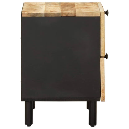 vidaXL Bedside Table 2 pcs Natural 40 x 33 x 46 cm Solid Mango Wood