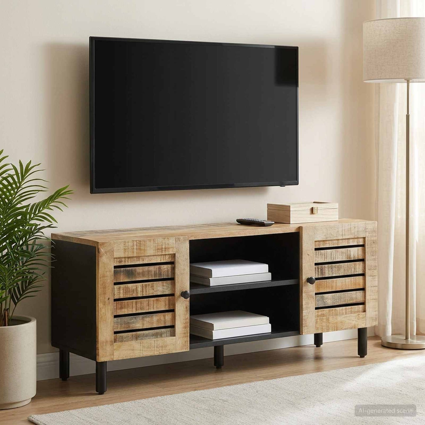 vidaXL Storage Cabinets Natural 105 x 33 x 46 cm Solid Mango Wood