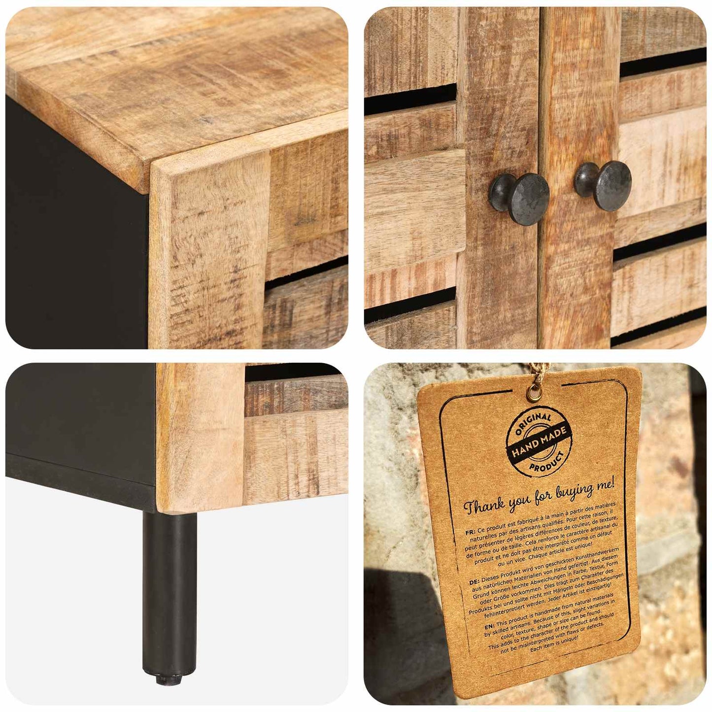 vidaXL Storage Cabinets Pattern Pattern 60 x 33 x 75 cm Natural