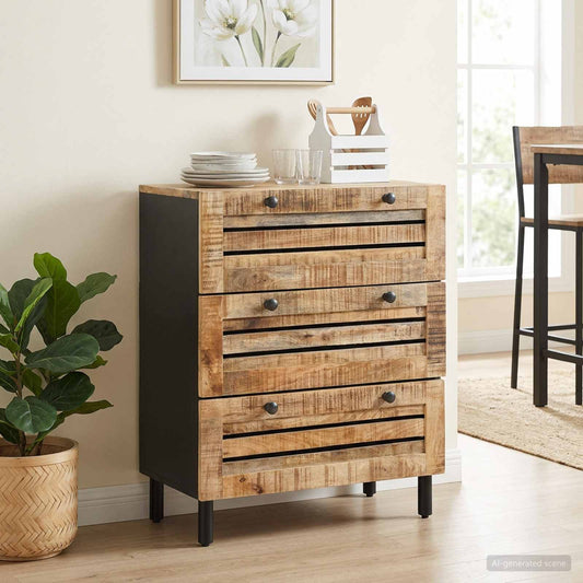 vidaXL Storage Cabinets 60 x 33 x 75 cm Solid Mango Wood Natural
