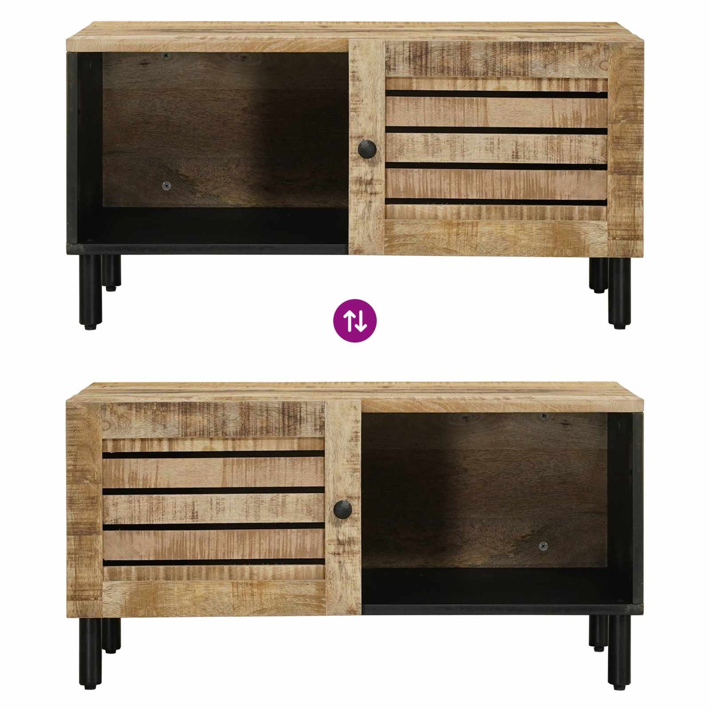 vidaXL Coffee Table Natural 80 x 50 x 40 cm Solid Mango Wood