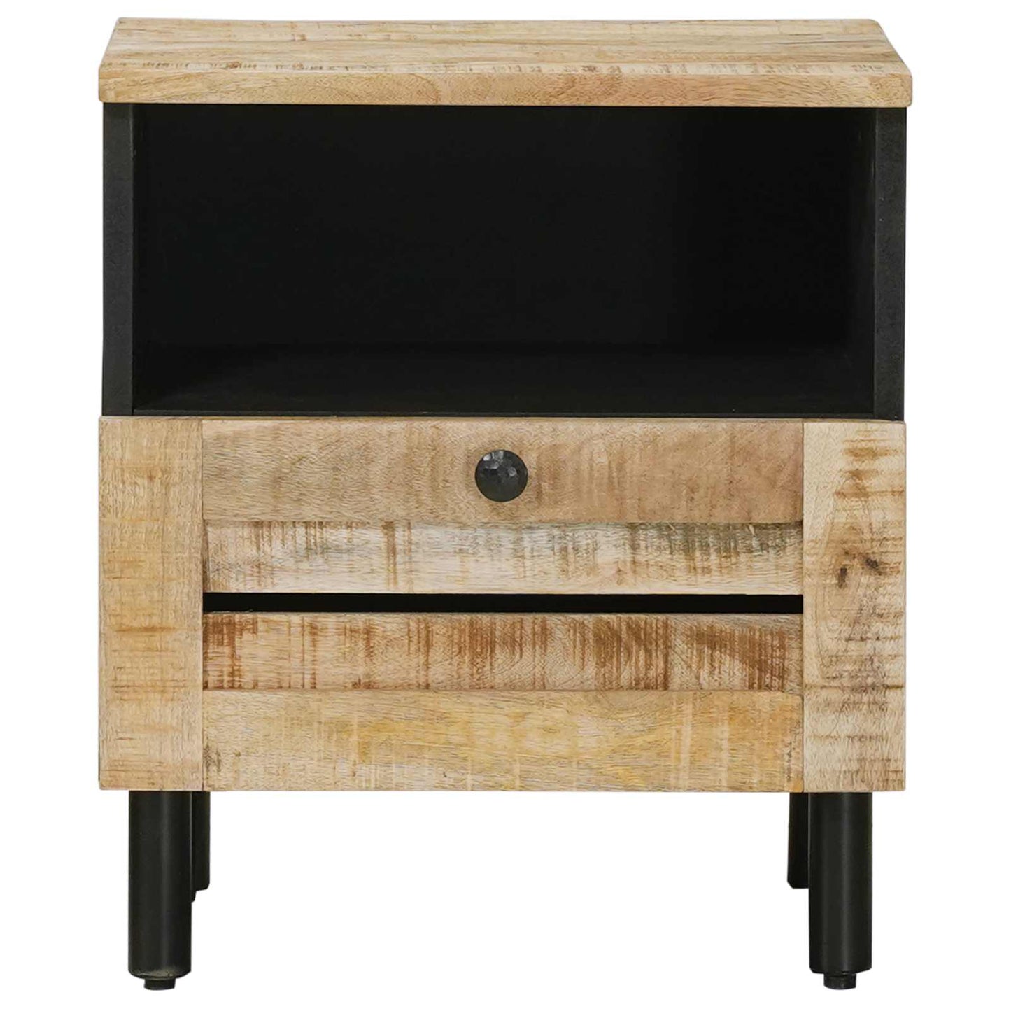 vidaXL Bedside Table Natural 40 x 33 x 46 cm Solid Mango Wood