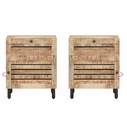 vidaXL Bedside Table Natural 50 x 33 x 60 cm Solid Mango Wood
