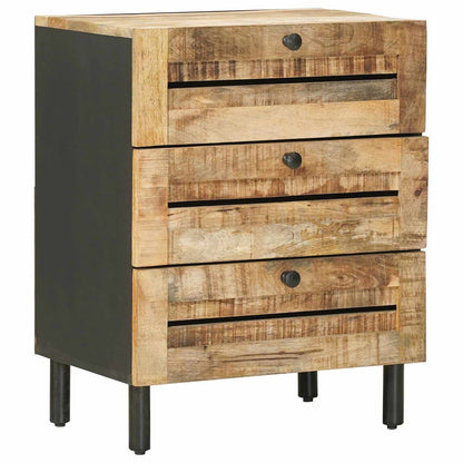 vidaXL Bedside Table Natural 50 x 33 x 62 cm Solid Mango Wood