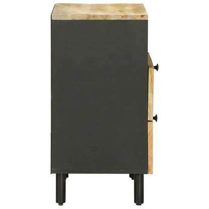 vidaXL Bedside Table Brown and Black 50 x 33 x 60 cm Solid Mango Wood