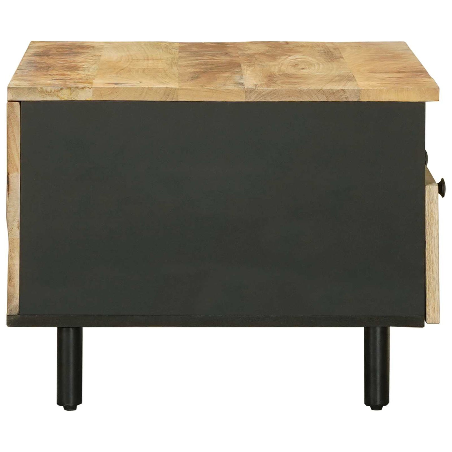 vidaXL Coffee Table Brown and Black 80 x 54 x 40 cm Solid Mango Wood