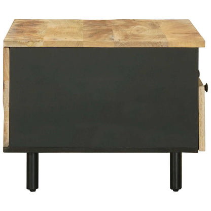 vidaXL Coffee Table Brown and Black 80 x 54 x 40 cm Solid Mango Wood