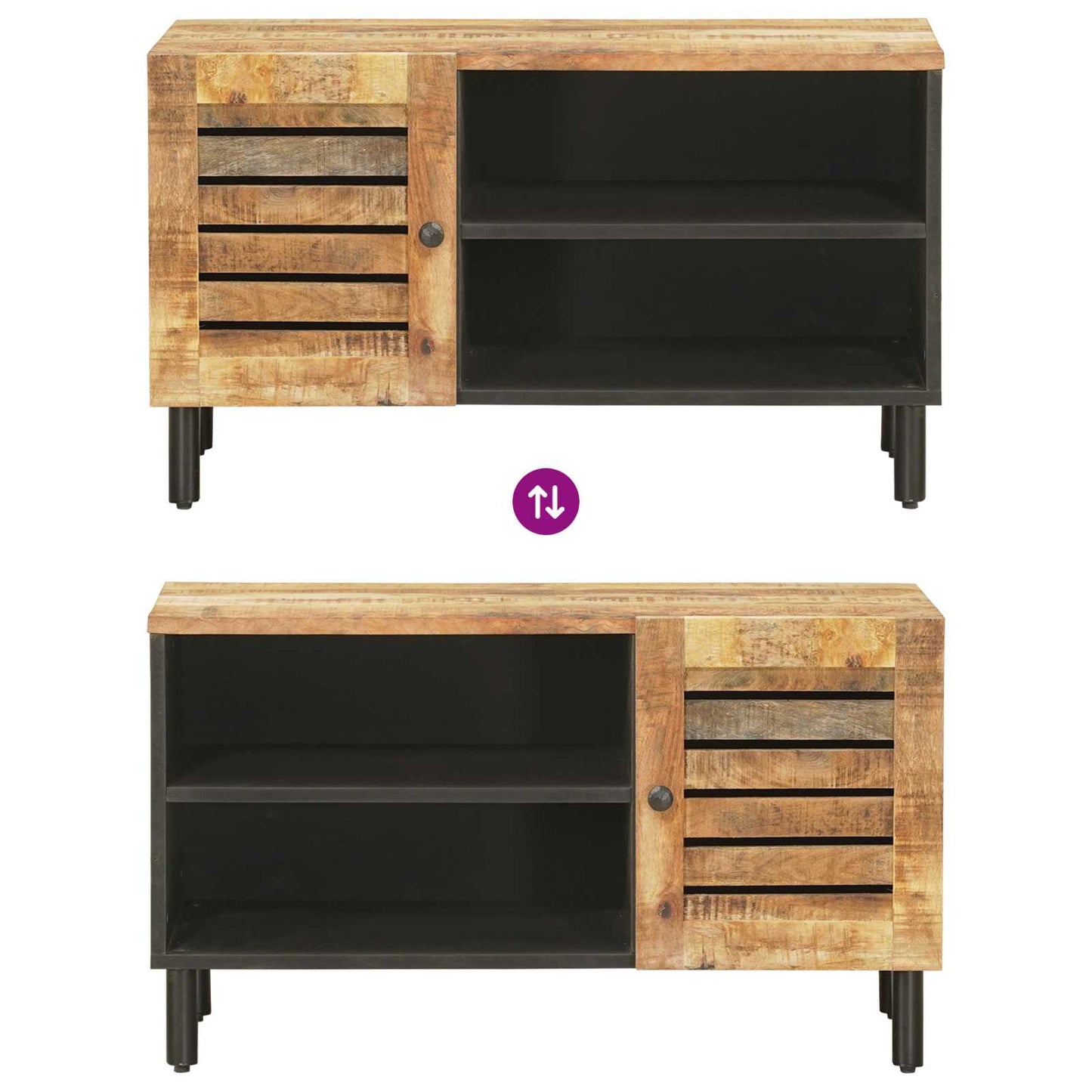 vidaXL Storage Cabinets Natural 80 x 33 x 46 cm Solid Mango Wood