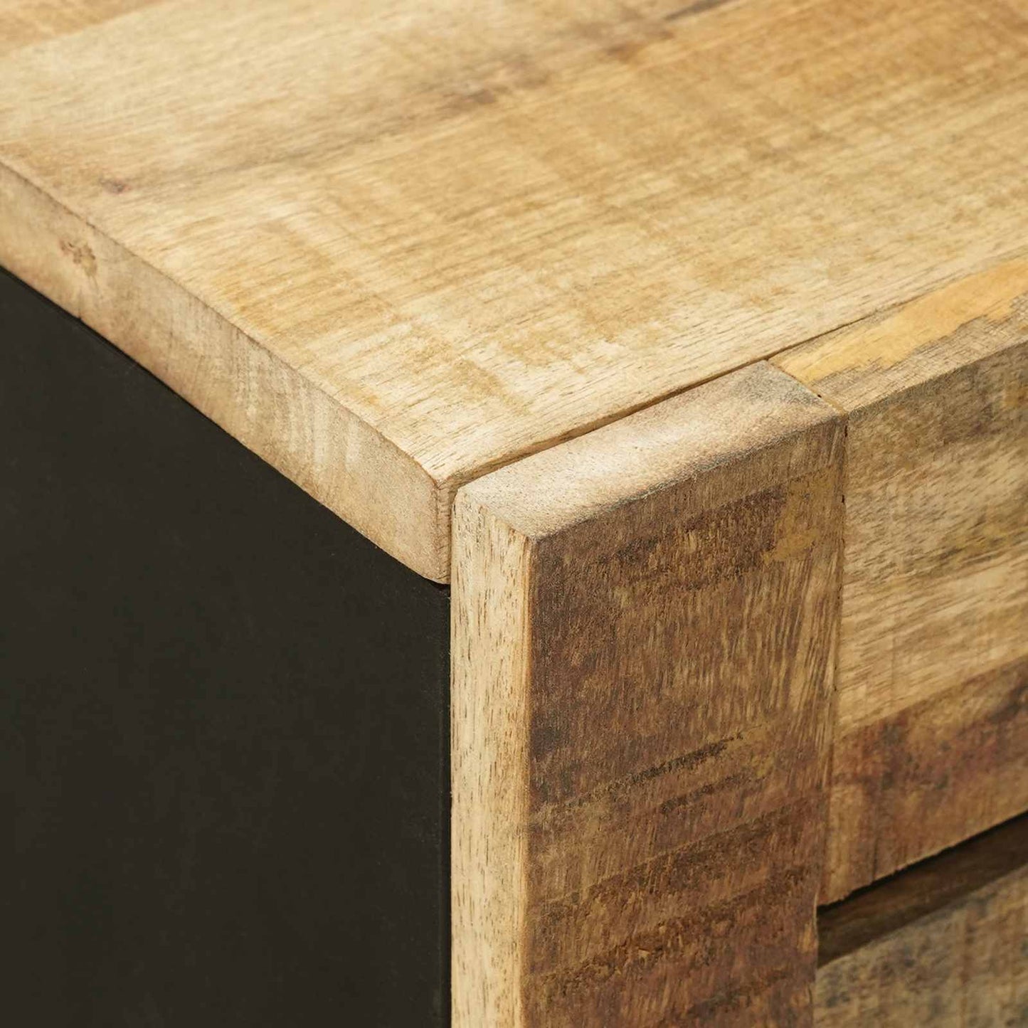 vidaXL Sink cabinet Brown and Black 62 x 33 x 58 cm Solid Mango Wood