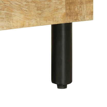 vidaXL Sink cabinet Brown and Black 62 x 33 x 58 cm Solid Mango Wood
