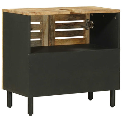 vidaXL Sink cabinet Brown and Black 62 x 33 x 58 cm Solid Mango Wood