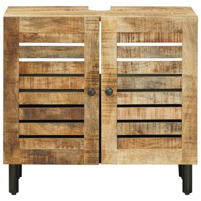 vidaXL Sink cabinet Brown and Black 62 x 33 x 58 cm Solid Mango Wood